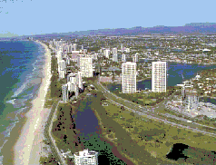 View of the Gold Coast Australia